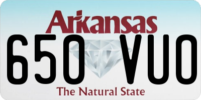 AR license plate 650VUO
