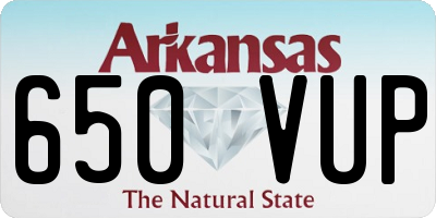 AR license plate 650VUP