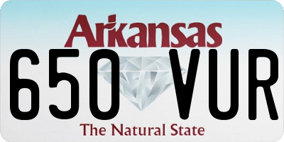 AR license plate 650VUR