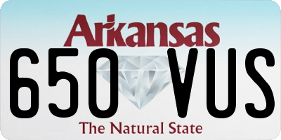 AR license plate 650VUS