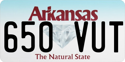 AR license plate 650VUT
