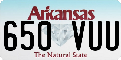 AR license plate 650VUU