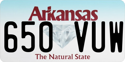 AR license plate 650VUW