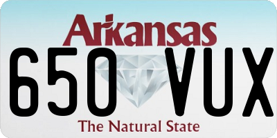 AR license plate 650VUX