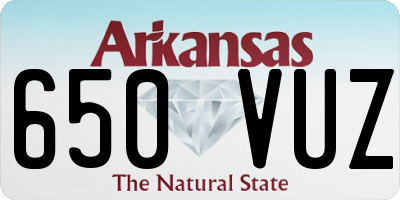 AR license plate 650VUZ