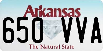 AR license plate 650VVA