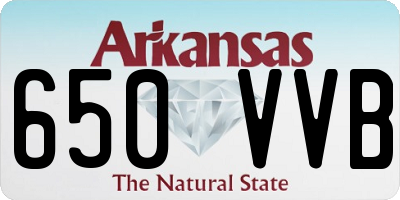 AR license plate 650VVB