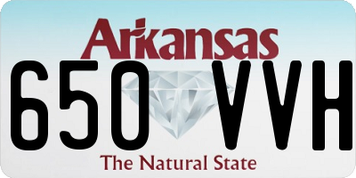 AR license plate 650VVH