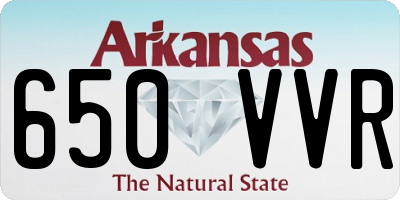 AR license plate 650VVR