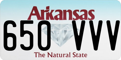 AR license plate 650VVV