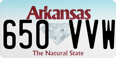 AR license plate 650VVW