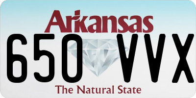 AR license plate 650VVX