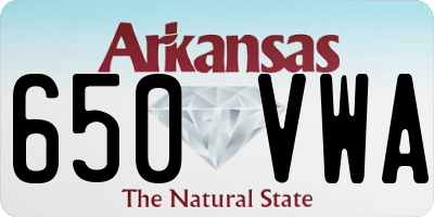 AR license plate 650VWA