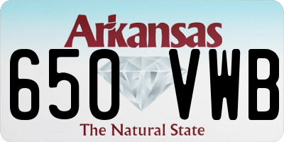 AR license plate 650VWB