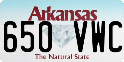 AR license plate 650VWC