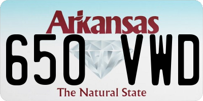 AR license plate 650VWD