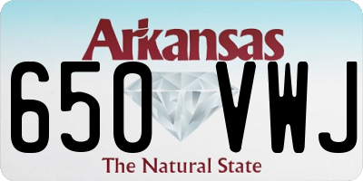 AR license plate 650VWJ