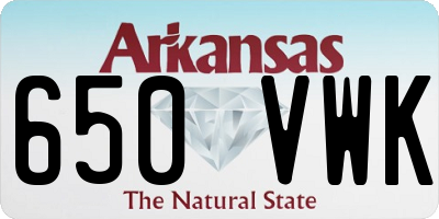 AR license plate 650VWK