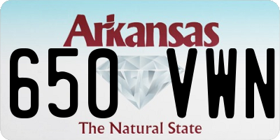 AR license plate 650VWN