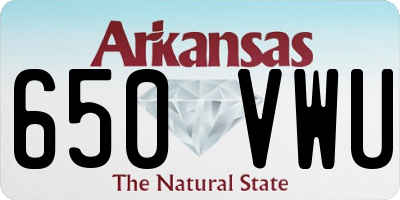 AR license plate 650VWU