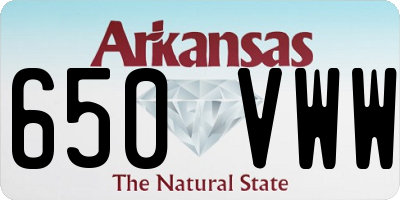 AR license plate 650VWW