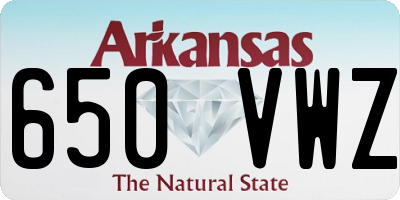 AR license plate 650VWZ