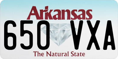 AR license plate 650VXA