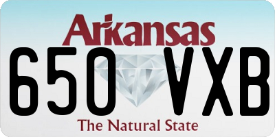 AR license plate 650VXB