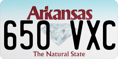 AR license plate 650VXC