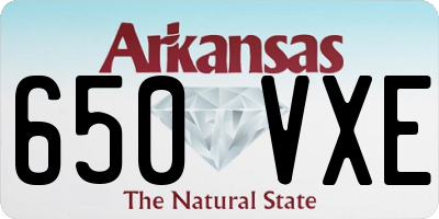 AR license plate 650VXE