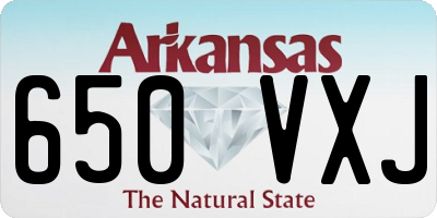 AR license plate 650VXJ