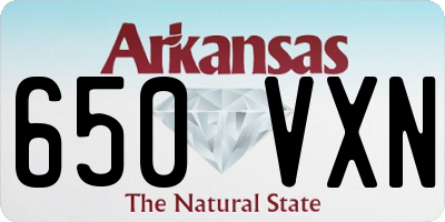 AR license plate 650VXN
