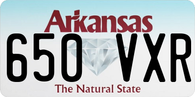 AR license plate 650VXR