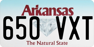 AR license plate 650VXT