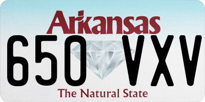 AR license plate 650VXV
