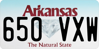 AR license plate 650VXW