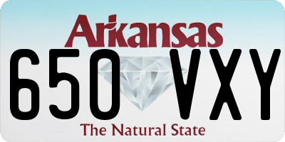 AR license plate 650VXY