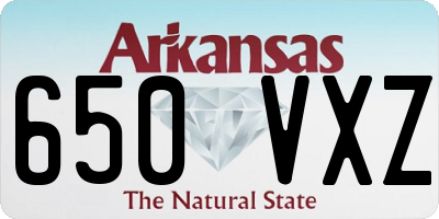 AR license plate 650VXZ