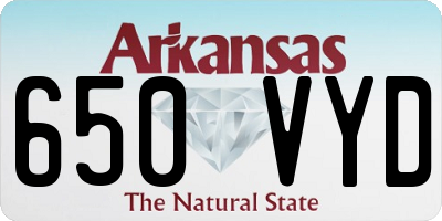 AR license plate 650VYD