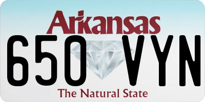 AR license plate 650VYN