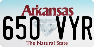 AR license plate 650VYR