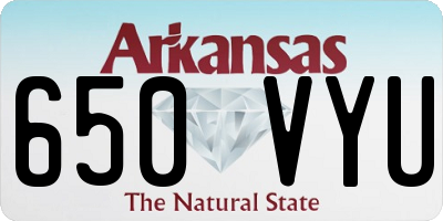 AR license plate 650VYU