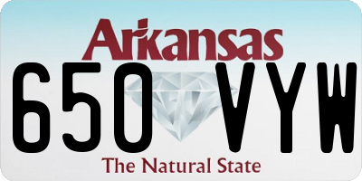 AR license plate 650VYW