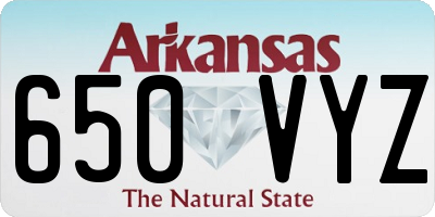 AR license plate 650VYZ