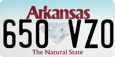 AR license plate 650VZO