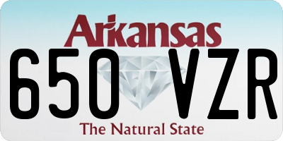 AR license plate 650VZR