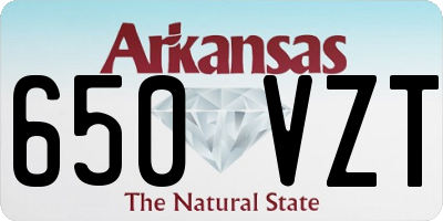 AR license plate 650VZT