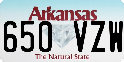 AR license plate 650VZW