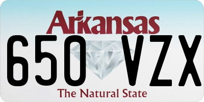 AR license plate 650VZX