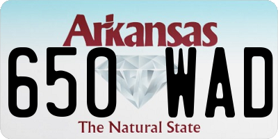 AR license plate 650WAD